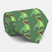 Stehender Cartoon-Alligator Krawatte (Gerollt)