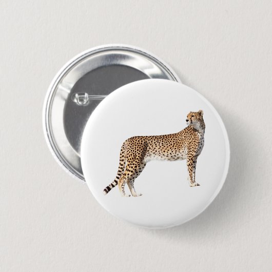 Stehender Cheetah Button (Vorne & Hinten)