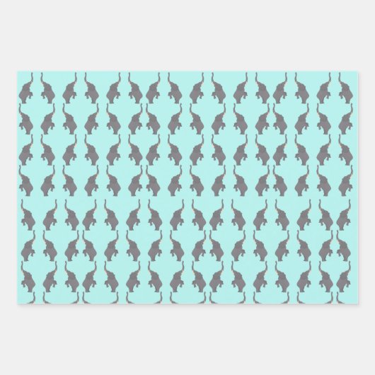 Stehender Circus Elephant Multi Color Geschenkpapier Set (Vorderseite)