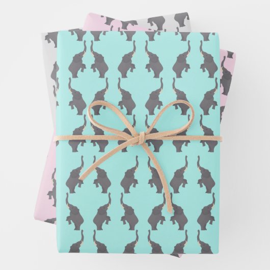 Stehender Circus Elephant Multi Color Geschenkpapier Set (Beispiel)