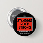 Stehender Felsen stark Button (Vorne & Hinten)