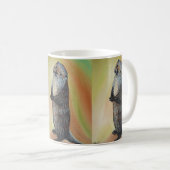 Stehender Fluss Otter Malerei Kaffeetasse (VorderseiteRechts)