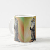 Stehender Fluss Otter Malerei Kaffeetasse (Vorderseite Links)