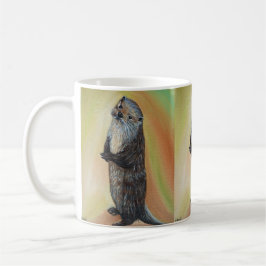 Stehender Fluss Otter Malerei Kaffeetasse