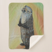 Stehender Fluss Otter Malerei Sherpadecke (Vorderseite)