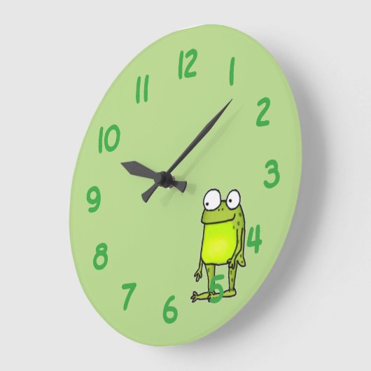 Stehender Frosch Große Wanduhr (Winkel)