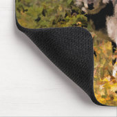 Stehender Grauer Wolf & Forest Wildlife Foto Art Mousepad (Ecke)