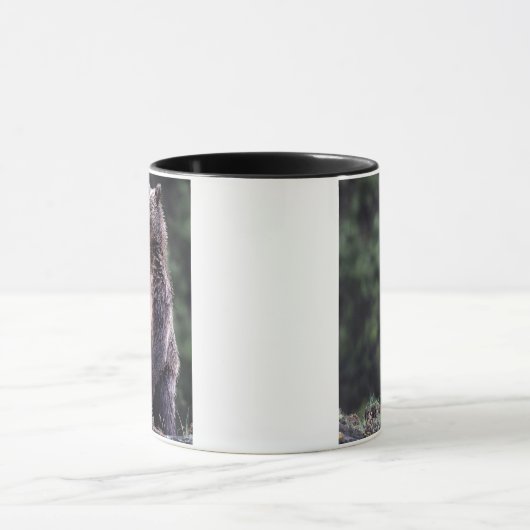 Stehender Grizzly-Bär Tasse (Zentrum)