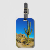 Stehender Kaktus Gepäckanhänger (Vorderseite Vertikal)