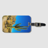 Stehender Kaktus Gepäckanhänger (Vorderseite (Horizontal))