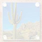 Stehender Kaktus Glasuntersetzer (Rückseite)