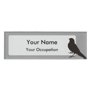 Stehender Kanarienvogel Namenschild