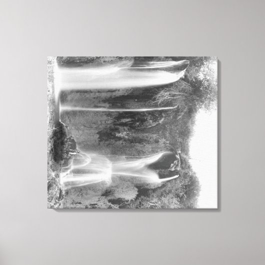 Stehender Mensch unter der Fotograf der Meeresfisc Leinwanddruck (Vorderseite)