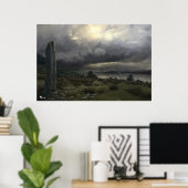 Stehender Stein bei Oban in Schottland - Poster (Heimbüro)