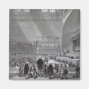 Stehender Versuch Daniels O'Connell im Jahre 1844 Magnet