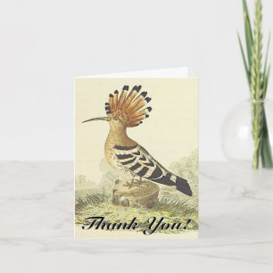 Stehender Vogel, Vintage-Stil, "Danke!" Karte
