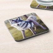 Stehender Wolf Getränkeuntersetzer (Linke Seite)