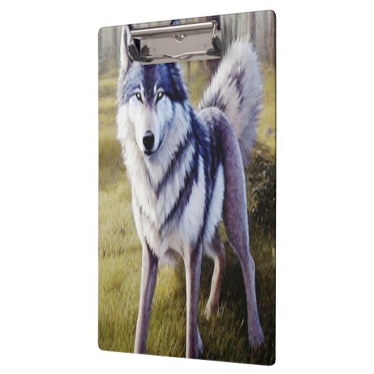 Stehender Wolf Klemmbrett (Links)