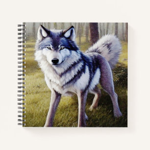 Stehender Wolf Notizblock