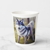 Stehender Wolf Pappbecher (Rückseite)