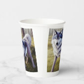 Stehender Wolf Pappbecher (Rechts)