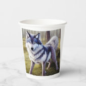 Stehender Wolf Pappbecher (Vorderseite)