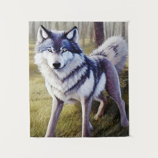 Stehender Wolf Wandteppich (Vorderseite)
