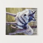 Stehender Wolf Wandteppich (Vorderseite (Horizontal))