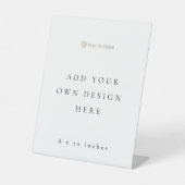 stehendes 8 x 10 Zoll-Tafelzeichen Sockelschild (Vorderseite)