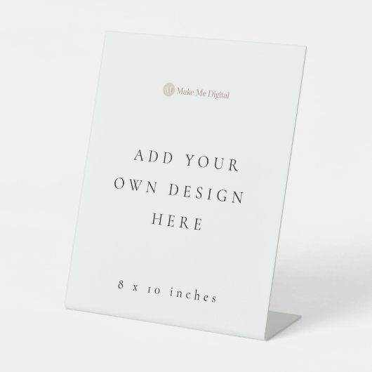 stehendes 8 x 10 Zoll-Tafelzeichen Sockelschild (Vorderseite)