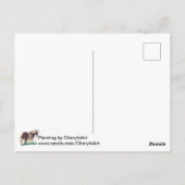 Stehendes Aussehen des Pferdes, Gras Postkarte (Rückseite)