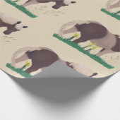 Stehendes Aussehen des Pferdes, Grasstreifen Geschenkpapier (Ecke)