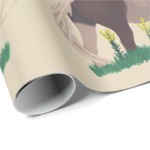 Stehendes Aussehen des Pferdes, Grasstreifen Geschenkpapier (Rolleneckpunkt)