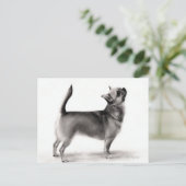 Stehendes Chihuahua-Handgemälde Postkarte (Stehend Vorderseite)
