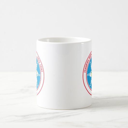 Stehendes Felsenstammlogo Kaffeetasse (Mittel)