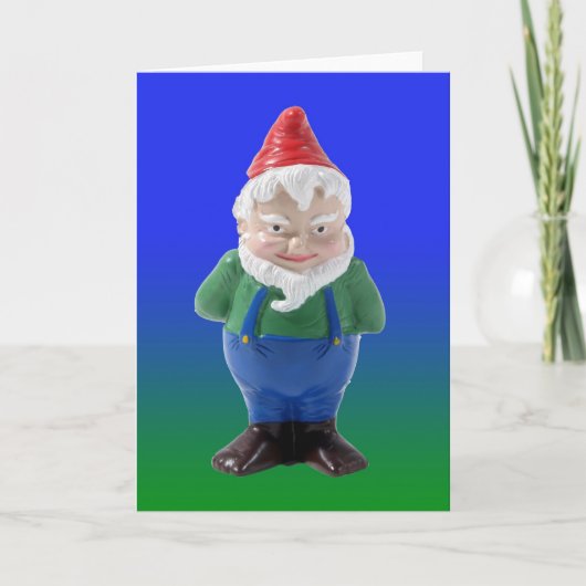 Stehendes Gnome Feiertagskarte (Vorderseite)