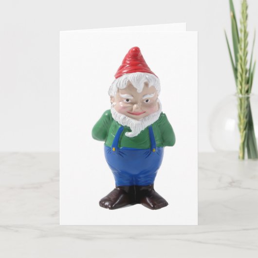 Stehendes Gnome Feiertagskarte (Vorderseite)