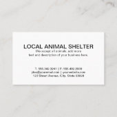 Stehendes Logo für Hunde Visitenkarte (Rückseite)