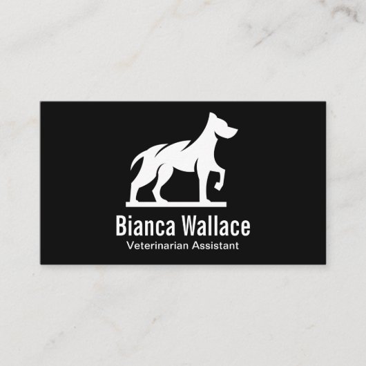 Stehendes Logo für Hunde Visitenkarte (Vorderseite)