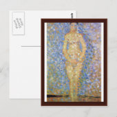 Stehendes Modell (Studie für Les Poseuses "") Postkarte (Vorne/Hinten)