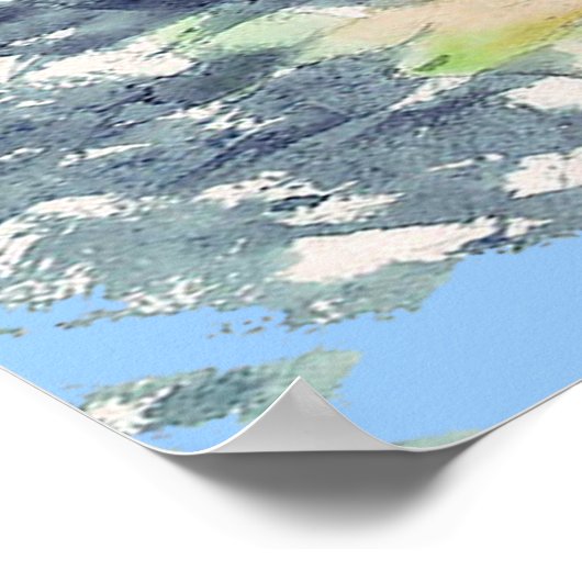 Stehendes Plakat-Rooster Zeichnend Poster (Ecke)