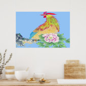 Stehendes Plakat-Rooster Zeichnend Poster (Küche)