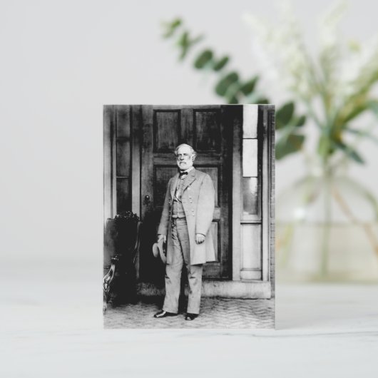 Stehendes Portrait von General Robert E. Lee Postkarte (Stehend Vorderseite)