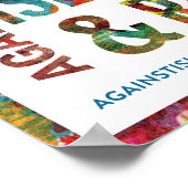 Stehendes W/Muslime gegen Islamophobie und Rassism Poster (Ecke)