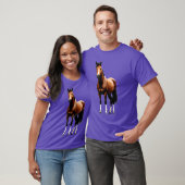 Stehendes Warmblut-Pferd Geschenk T-Shirt (Unisex)