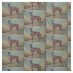 Stehendes Windhund-Hundekunst-Gewebe Stoff