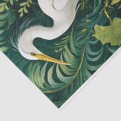 Stehendes, zauberhaftes Dekor mit weißem Kran Seidenpapier (Ausschnitt)