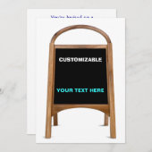 Stehendes Zeichen für Holz und Halbbrett individue Einladung (Vorne/Hinten)