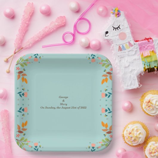 Stehlblau Pappteller (Party)