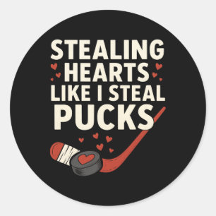 Stehlen Herz wie ich Pucks stehle Valentinstag H Runder Aufkleber